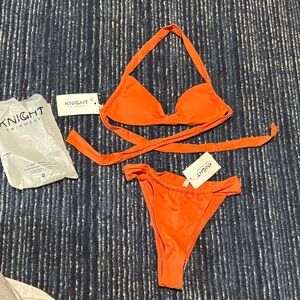 Knight Swimwear Orange Bikini Set